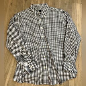 Charleston threads mens gjngham button down dress shirt size L large